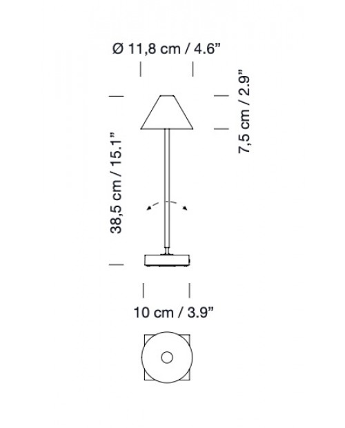 Santa & Cole Gira Mini Portable Table Lamp
